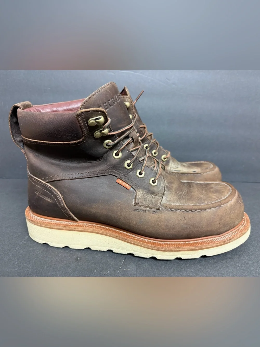 Tecovas Mens 10.5 EE LongHaul Waterproof Moc Composite Toe Boots Espresso $250
